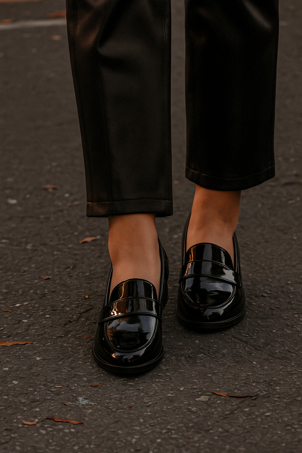 Mocassin Cuir Verni Femme