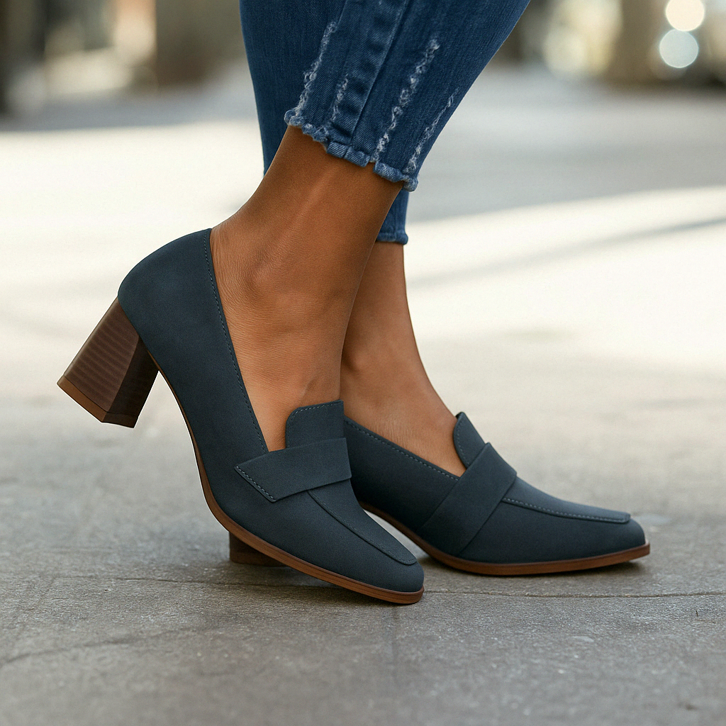 Mocassin Talon Carré Vintage