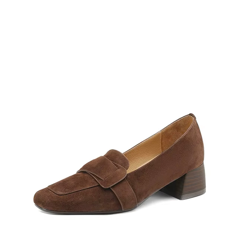 Mocassin Boucle en Nubuck avec Boucle - Marron